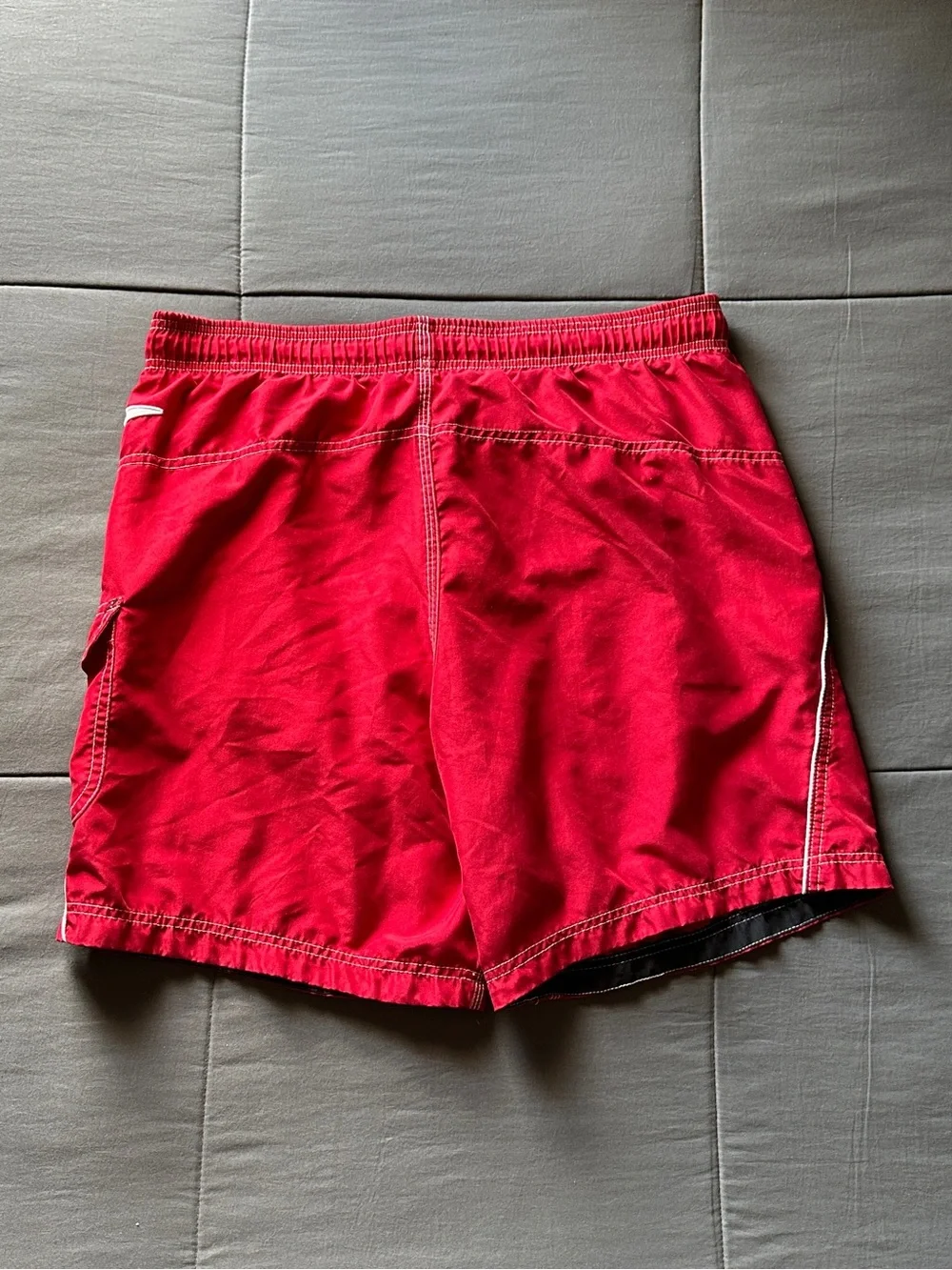 Speedo Red Men's Swim Board Shorts with Cargo Pocket